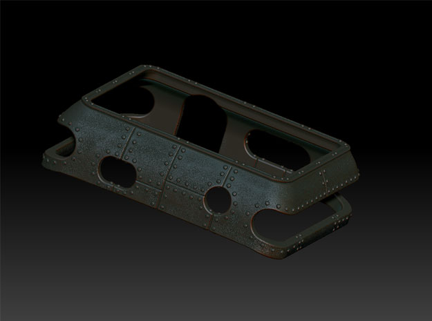 The case after some sculpting in ZBrush