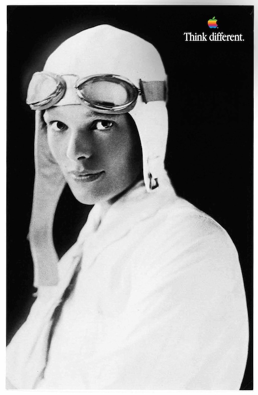 Amelia Earhart Apple Poster